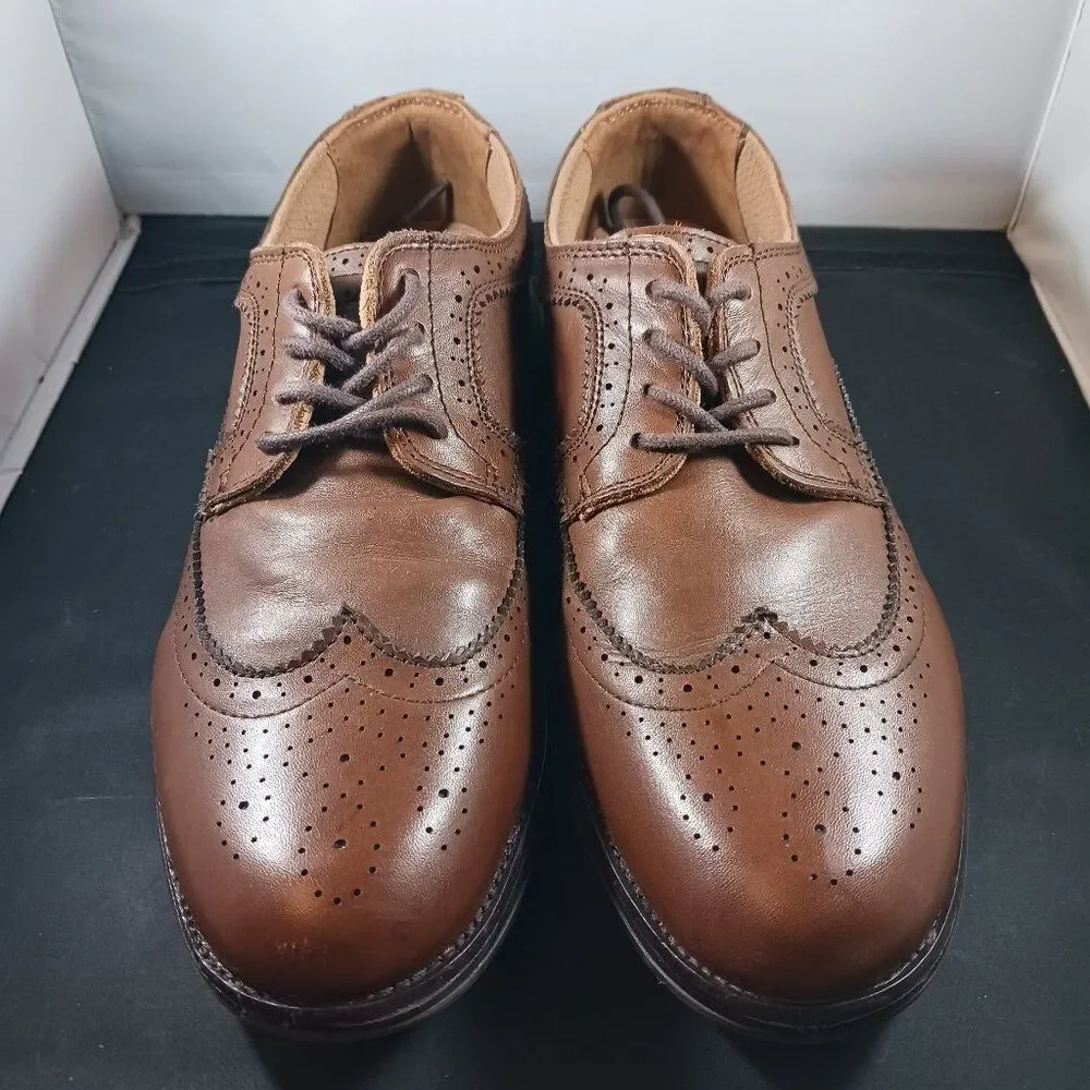 Kuru Men's Oxford Shoes Size 11 Warhol Wingtip Brown Leather